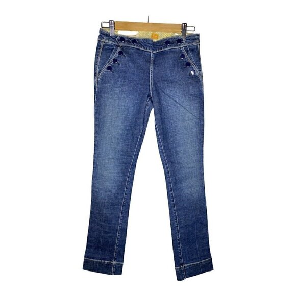 Pilcro and The Letterpress By Anthropologie Jeans Size 27 Women's Straight Leg - Picture 1 of 7